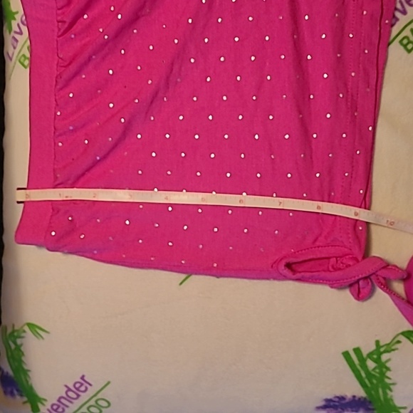 BEBE hot pink sleepwear shorts Size Large excellent preloved condition with ties - Picture 7 of 9